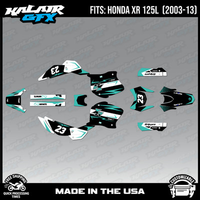 Graphics Decal Kit for Honda XR125L XR 125 (2003-2013)  Evader-Teal