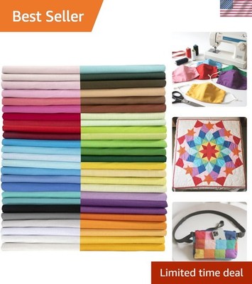 50 Pre-Cut 10'' x 10'' Quilting Fabric Squares   Soft Cotton for Creative Projects