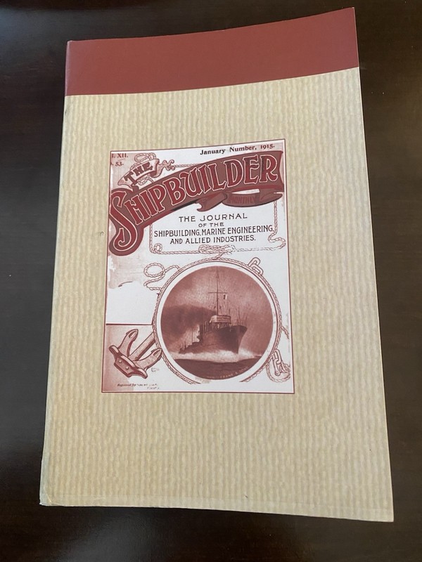 Facsimile Of SHIPBUILDER magazines 1915