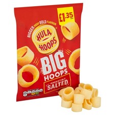 Box of 20 Hula Hoops Big Hoops Salted Crisps 70g Multipack