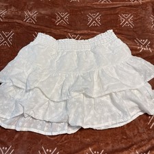 Sincerely Jules White Mini Skirt With Built In Shorts, Size Large, Never Worn