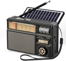 Solar Radio Portable FM/AM Digital Bluetooth Speaker MP3 Player Rechargeable
