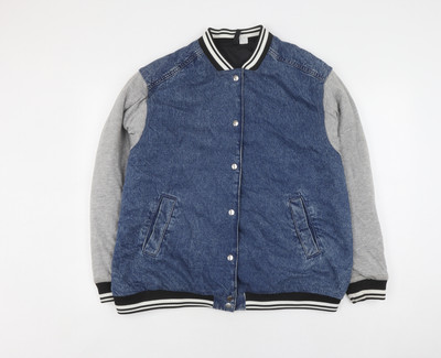 DIVIDED Herren Blue Varsity Jacket S - Casual Style