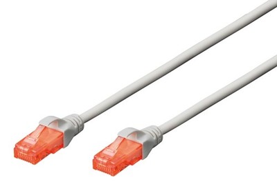 DIGITUS Patchkabel, Kat. 6, U/UTP, 0,5 m, grau