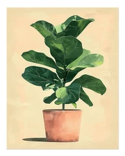 Elegant Fiddle Leaf Fig Wall Art Poster – Botanical Decor Home Decor