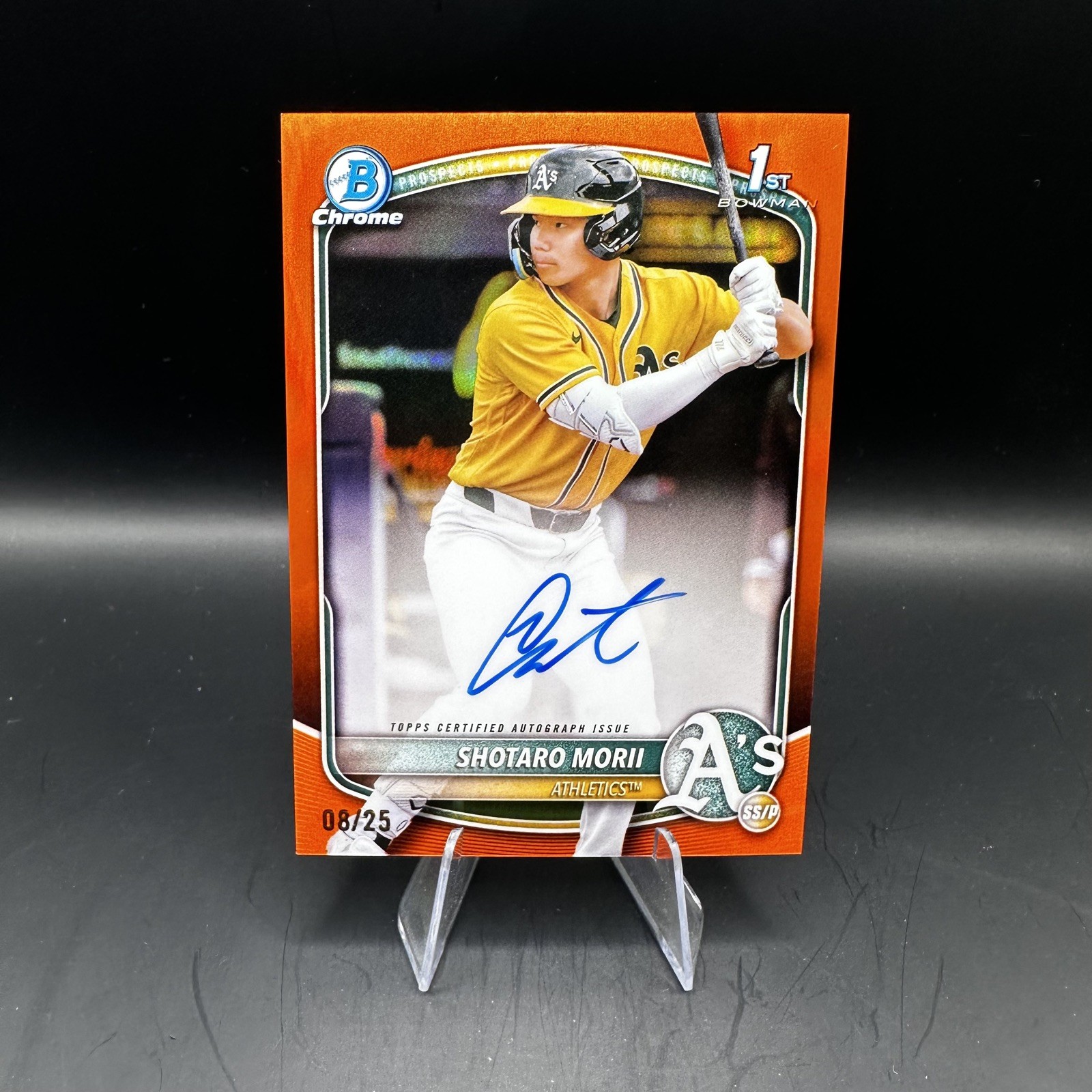 2025 Bowman Chrome Auto - Shotaro Morii 1st Bowman True Orange 08/25