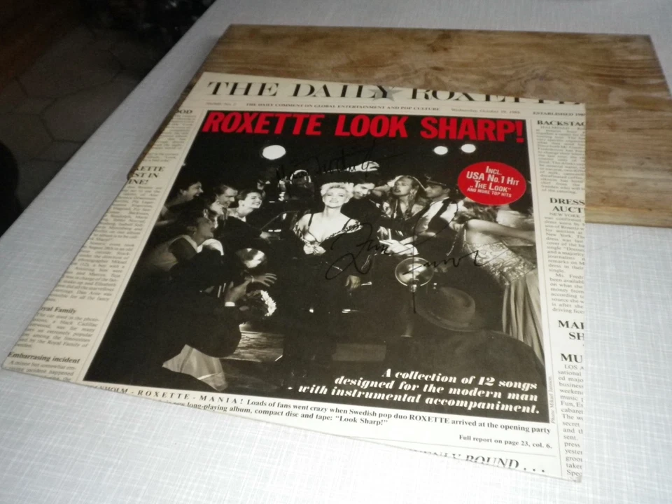 Vinyl Lp ROXETTE Look Sharp Autogramm signiert Marie Fredriksson & Per Gessle - Bild 2 von 4