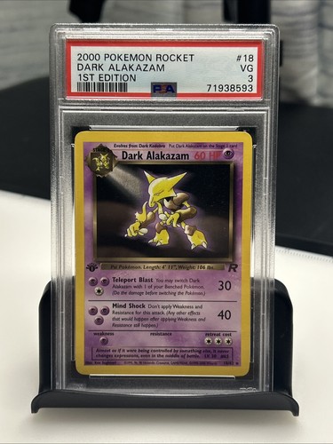 Dark Alakazam (1st Edition) graded PSA 3 for sale on eBay