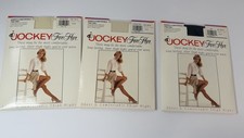 Jockey Her Thigh High Sheer Antique White Navy Small Medium Lot Of 3