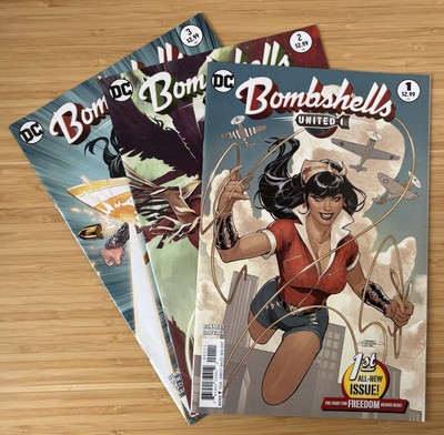 Bombshells United #1-3. DC Comics, 1st Print, 2017,