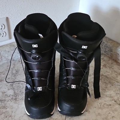DC Control 2025 Men's Snowboard Boots Black/White BOA Dial Medium Flex 10.5