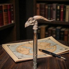 Dragon Head Wooden Walking Cane - 37 inch Gentleman's Cane