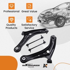 FRONT SUSPENSION ARMS PAIR + BALL JOINTS For FORD FIESTA MK7 WISHBONES 2008-2013