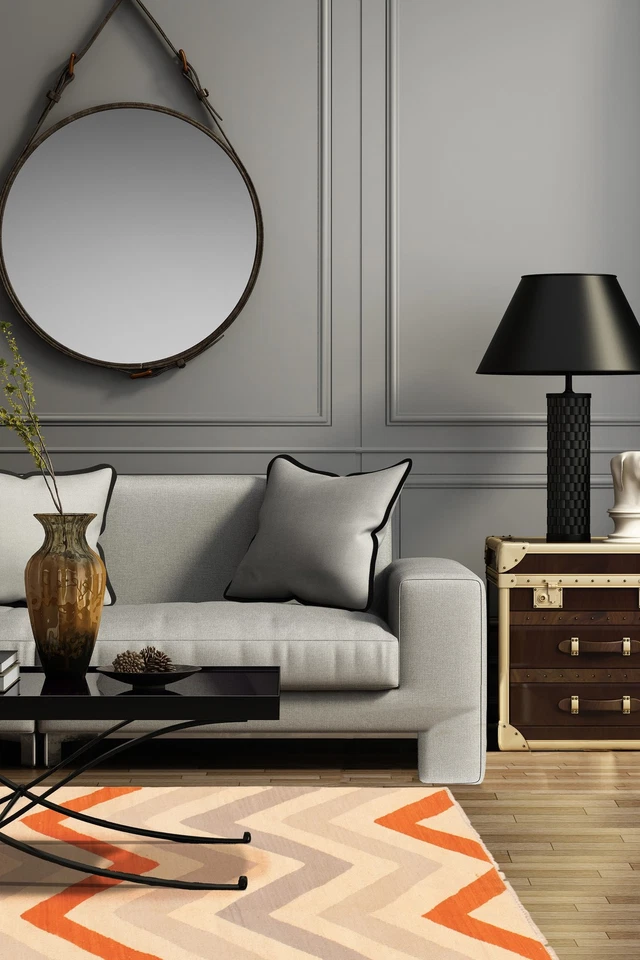 Traditional Vintage Hand Woven Oriental Carpet 4'2" x 6'0" Wool Kilim Area Rug - Image 2 of 4