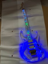 An electric guitar with a smooth body, online appearance, and full texture