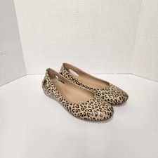 Crocs Kadee Leopard Print Ballet Flats Womens Size 11 Animal Print Slip On