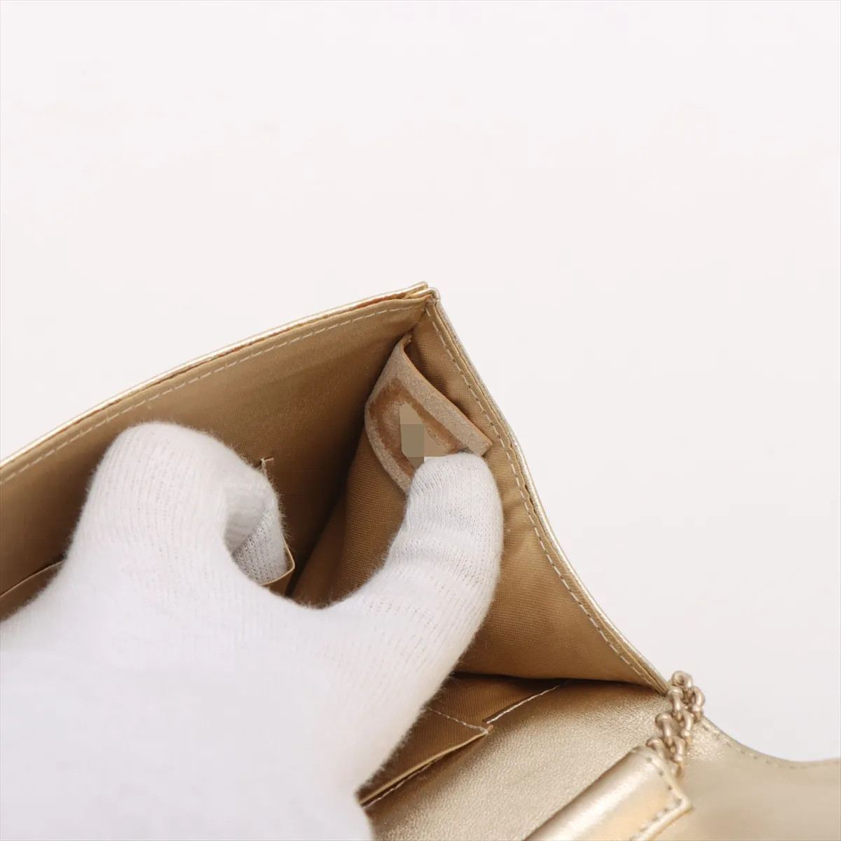 Chanel Coco Mark Lambskin Chain Shoulder Bag Gold Gold Metal Fittings 2XXXXXX thumbnail 10