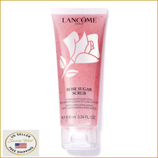 Lanc me Rose Exfoliating Face Scrub - Exfoliates Plumps Skin - Real Sugar