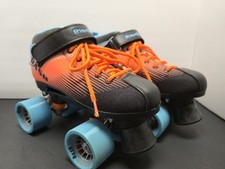 Riedell Dash Roller Skates Aqua / Orange / Black Size 5