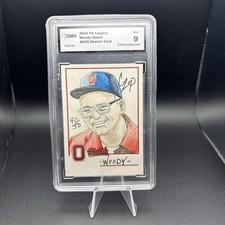 2004-09 TK LEGACY OHIO STATE BUCKEYES WOODY HAYES COLOR SKETCH CARD /50 GMA 9