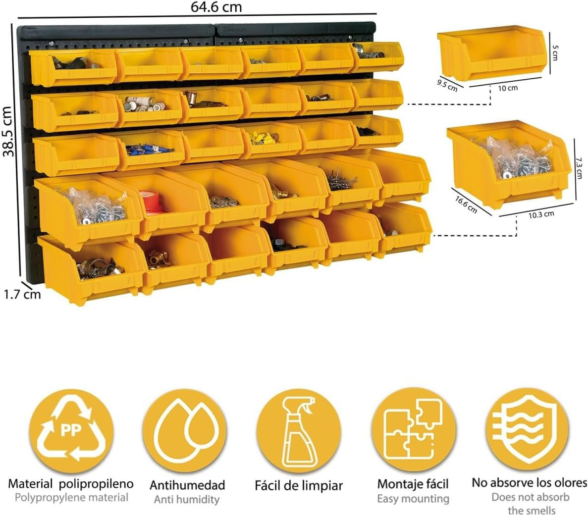 Offerta Pannello Porta Attrezzi Arc - 30 Contenitori Box per Officina - 2
