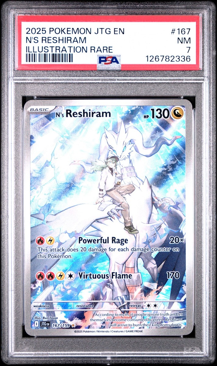 PSA 7 N'S Reshiram #167 2025 Pokemon Jtg En-Journey Together 126782336