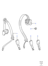 Land Rover Genuine Seat Belt Centre Rear 3 Point Fits Freelander EVL105090LNF
