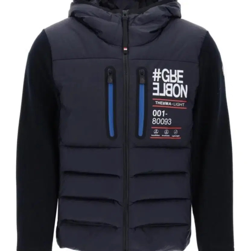 Moncler Grenoble Down Puffer Cardigan, New, Black, Size L thumbnail 3