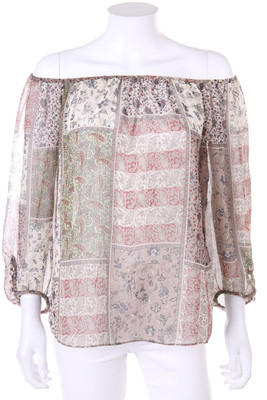 ZARA Blouse Chiffon Flowers S multicolor