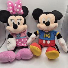 Disney Mickey Minnie Mouse Talking Plush Toy Set Working