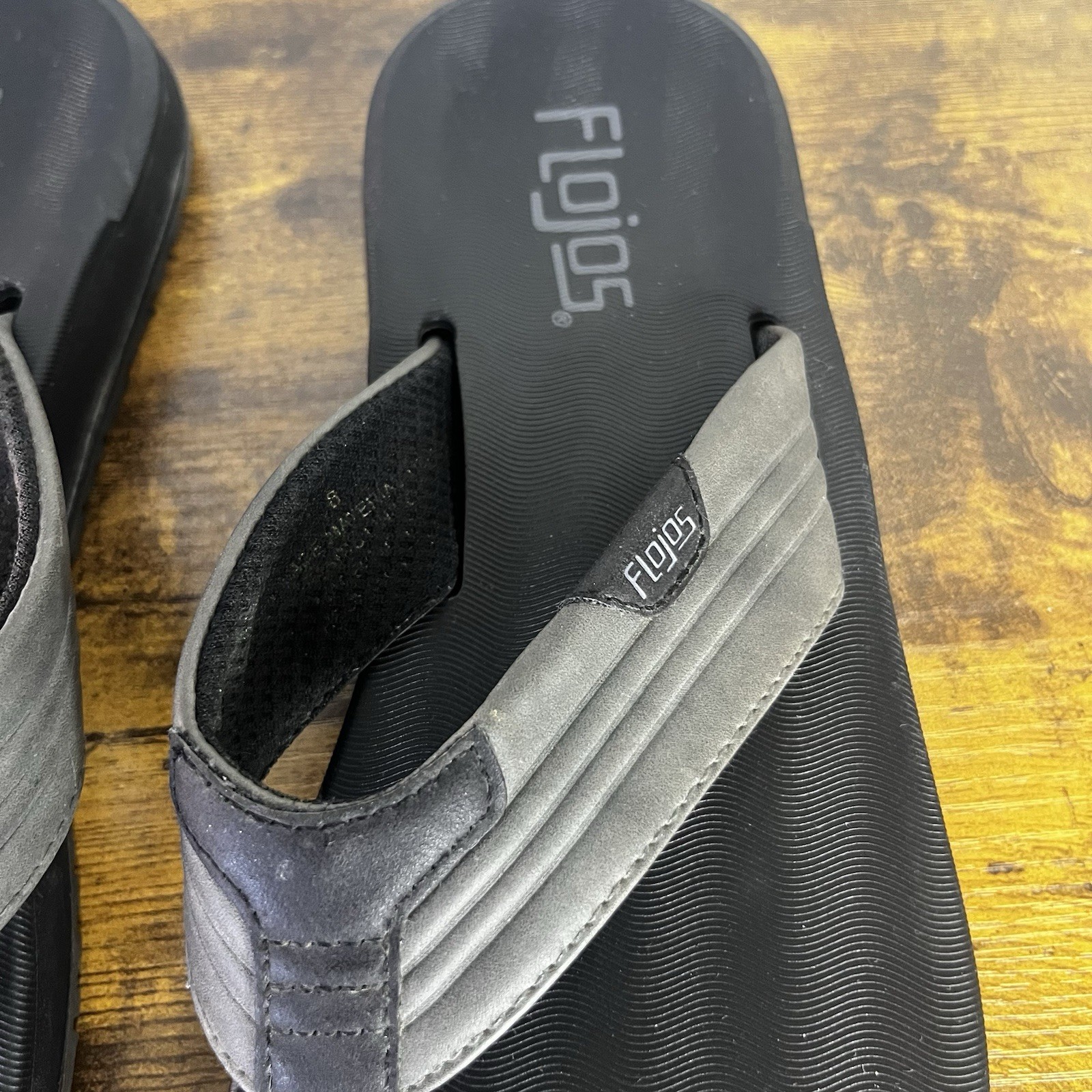 APL Flojos Sandali Perizoma Cinturino Donna 8 Nero Schiuma Spiaggia Casual Slip On