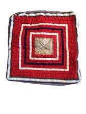 Pottery Barn Kids Euro Sham Quilted Patchwork Red Squares 26x26
