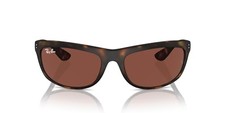 Ray-Ban Men's RB4089 Balorama Rectangular Sunglasses Matte Havana/Red 62
