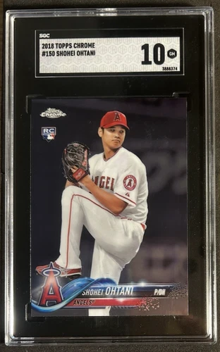 2018 Topps Chrome Shohei Ohtani Pitching Rookie RC SGC 10 #150 ( = PSA 10)