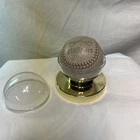 Major League White Baseball-MLB Signed Ball With Gold Pedestal In Box