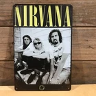 Nirvana Vintage Photo Tin Metal sign 8"X12" Man-Cave Décor Kurt Dave Grohl
