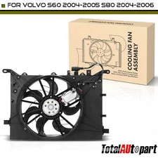 New Engine Radiator Cooling Fan Assembly for Volvo S60 2004-2005 S80 2004-2006