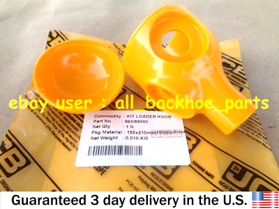 #ad JCB BACKHOE GENUINE JCB LOADER KNOB ASSEMBLY YELLOW PART NO. 993 65000 $34.95