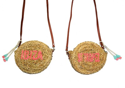 Umhängetasche Korbtasche Handtasche Wasserhyazinthe Sommer Boho