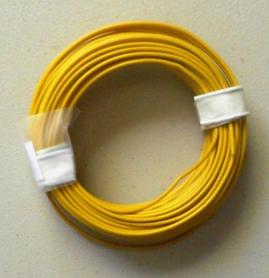 YELLOW 22-Gauge Single Strand Copper Plastic Coated Wire 32' HOBBY ACCESSORY