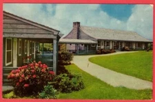 Vintage Bluffs Lodge Doughton Park Blue Ridge Parkway NC 1950s Postcard