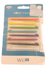 Nintendo Wii U Rainbow Styluses Set of 8 NEW