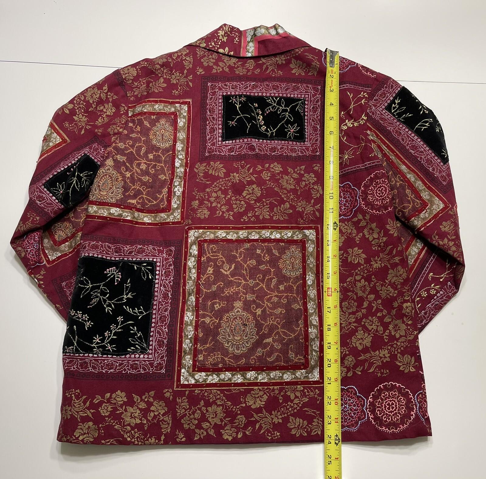 Marisol patchwork tapestry jacket medium Hippie B… - image 4