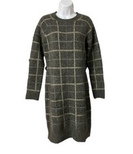Banana Republic Grey Plaid Sweater Dress