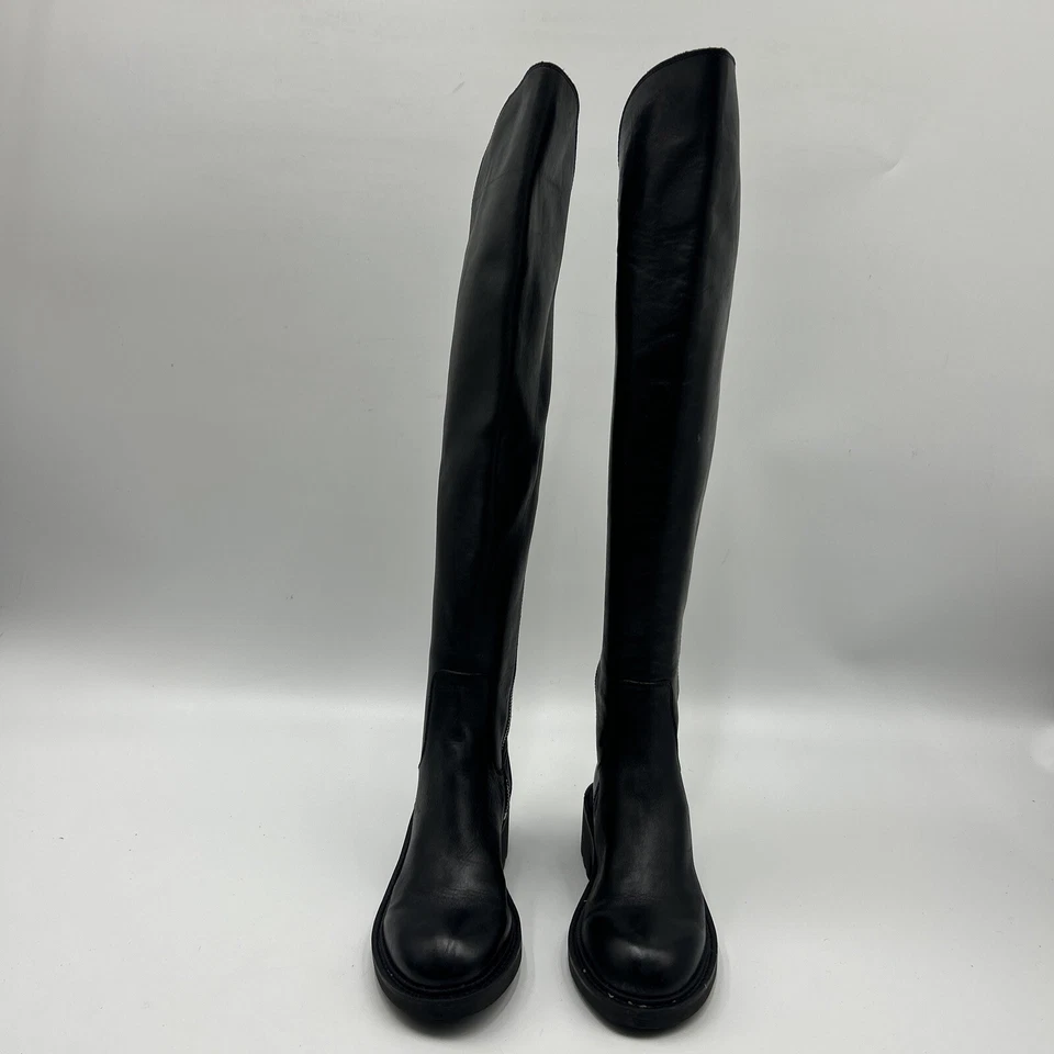 Botas Ash SEVEN de cuero negro sobre la rodilla, suelas con doble cremallera, 38/7,5-8M Foto 4 de 4