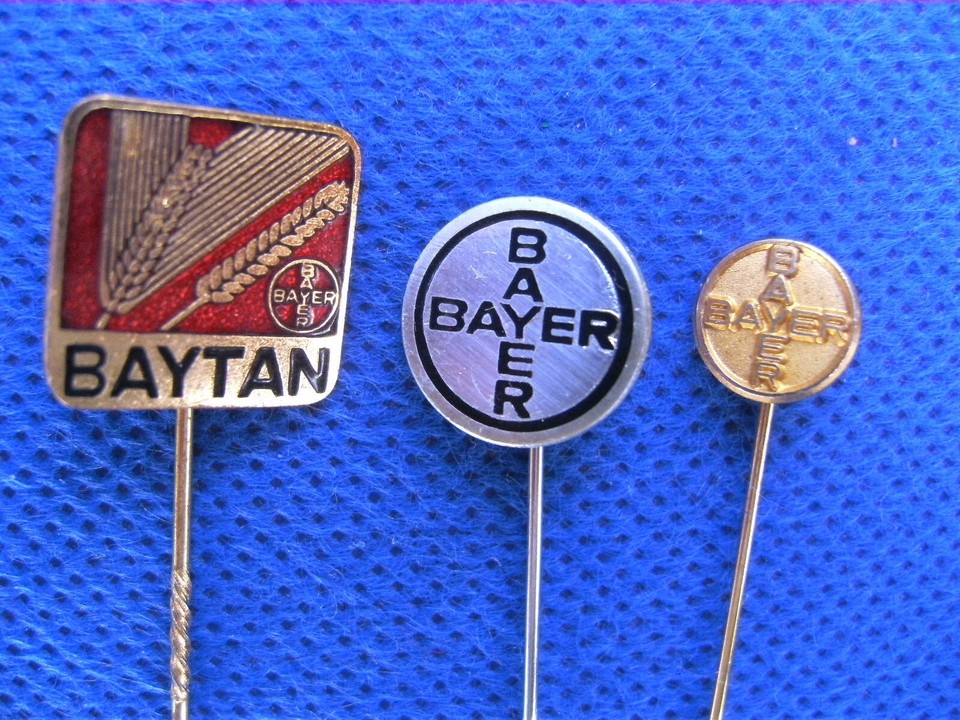 Bayer (BAYTAN) German medical company Vintage pin badges lot of 3 eBay
