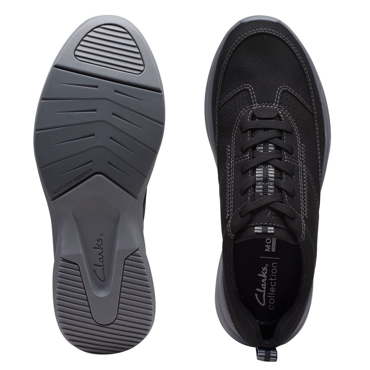 Men's Clarks Lehman Mix Black Sneaker Wide 261 71558 | eBay