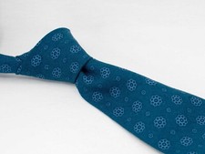 Brooks Brothers Red Fleece Cotton Tie Teal Foulard Men's Designer Necktie USA