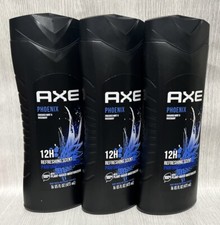 3-Pack Axe Body Wash Phoenix Crushed Mint  Rosemary Scent, 12 Hour, 16 FL OZ