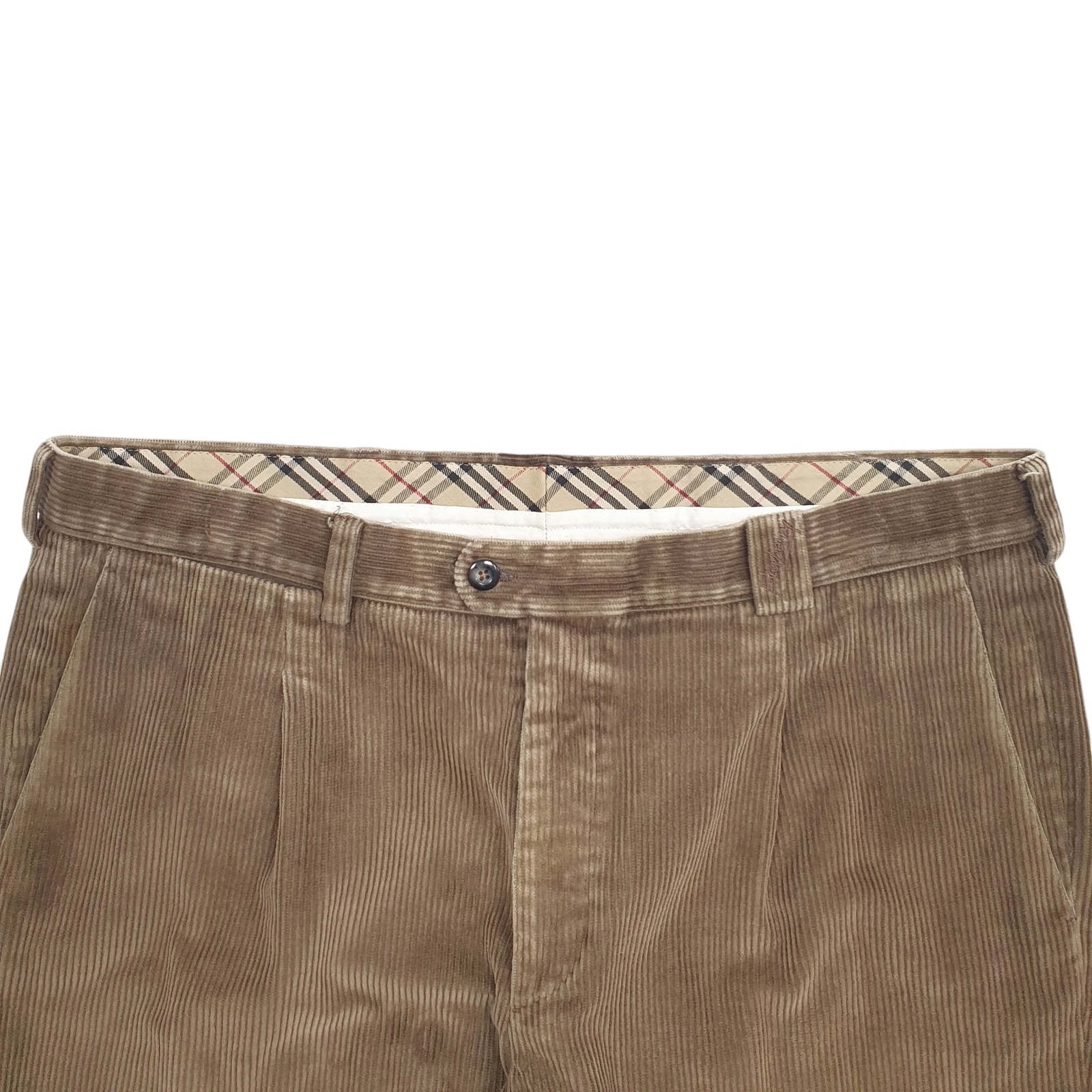 BURBERRY Newston Corduroy Trousers Cord Jeans Cotton Brown Mens W38 L30 image 2
